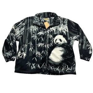 Bruno Galli Rare NEW XL Fleece Full Zip Jacket‎ Panda 100% Polyester